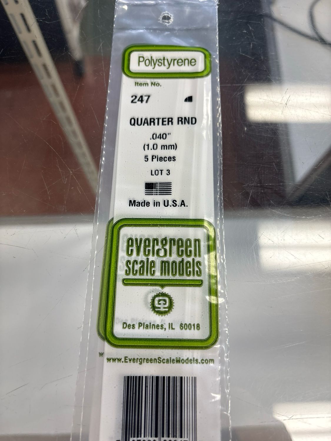 Evergreen Polystyrene Quarter Round #247