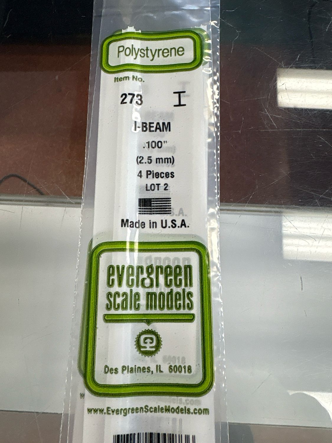 Evergreen Polystyrene I-Beam #273