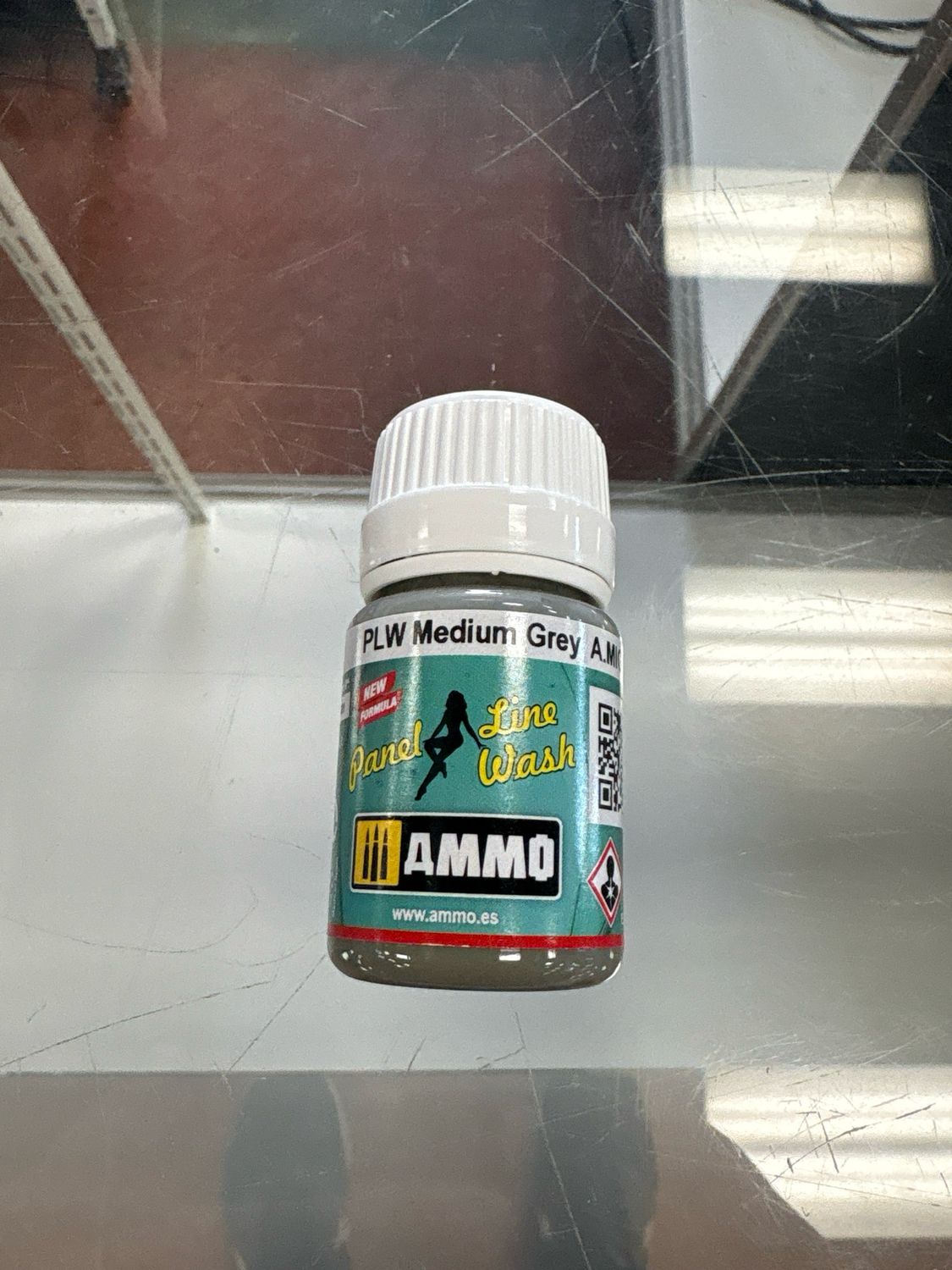 Ammo Panel Line Wash PLW Medium Grey A.MiG-1601