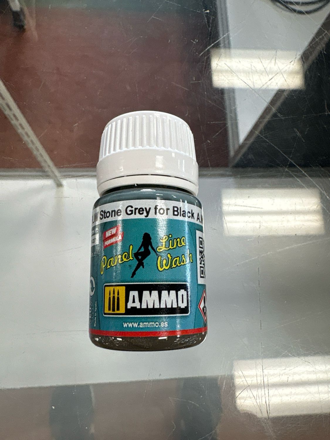 Ammo Panel Line Wash PLW Stone Grey For Black A.MiG-1615