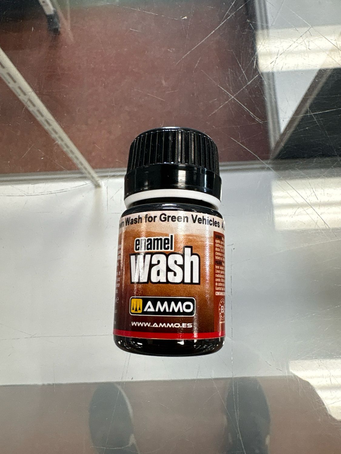 Ammo Enamel Wash Dark Brown Wash For Green Vehicles A.MiG-1005
