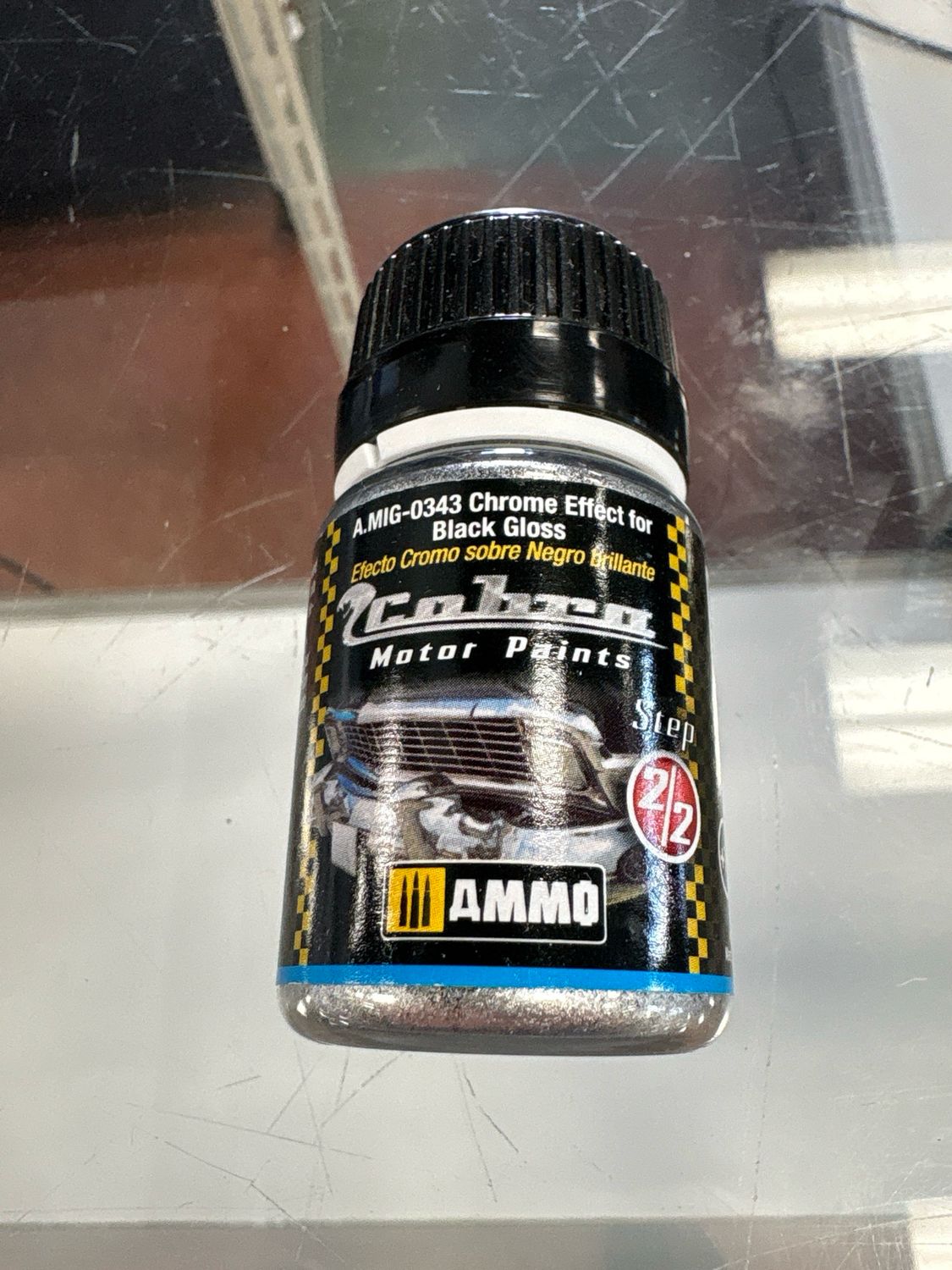 Ammo Cobra Motor Paints Chrome Effect For Black Gloss A.MiG-0343