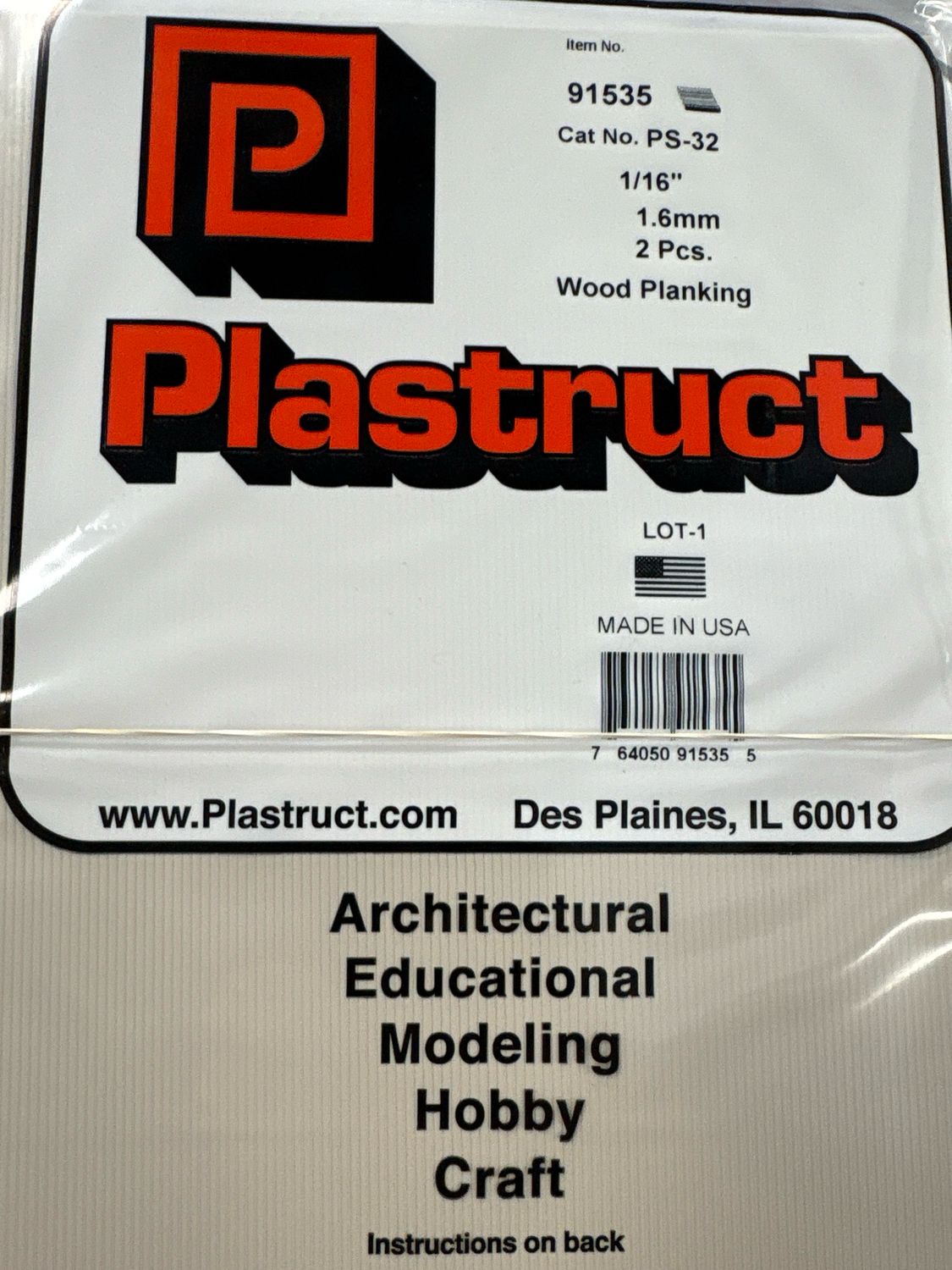 Plastruct Wood Planking PS-32
