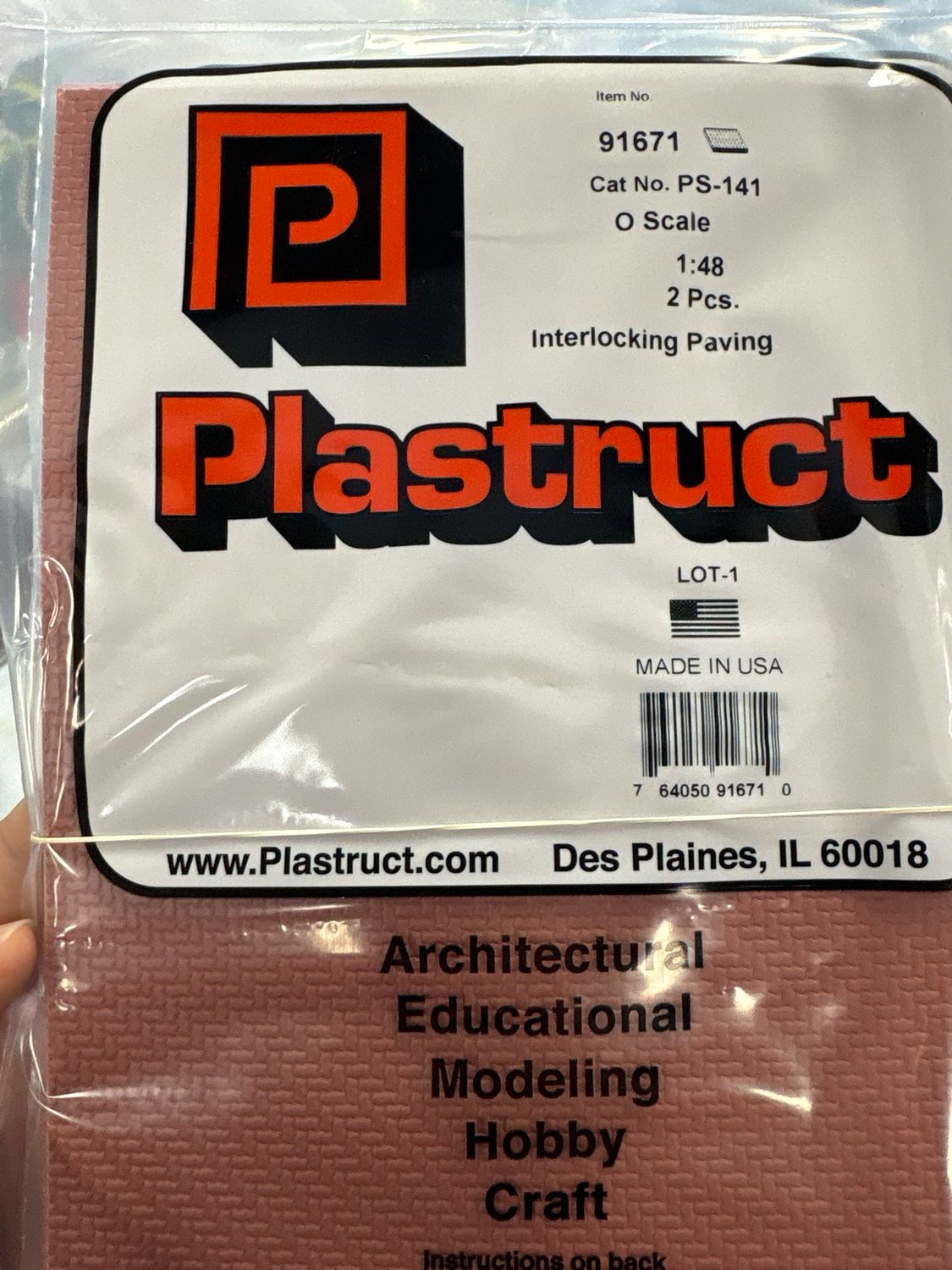 Plastruct O Scale Interlocking Paving PS-141