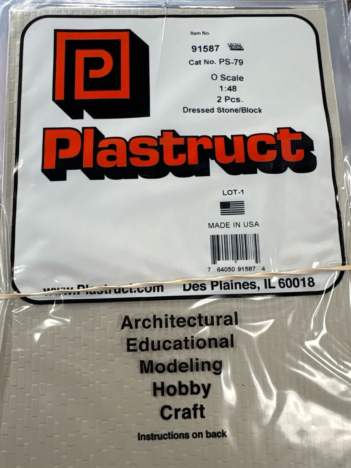 Plastruct O Scale Dressed Stone Block PS-79