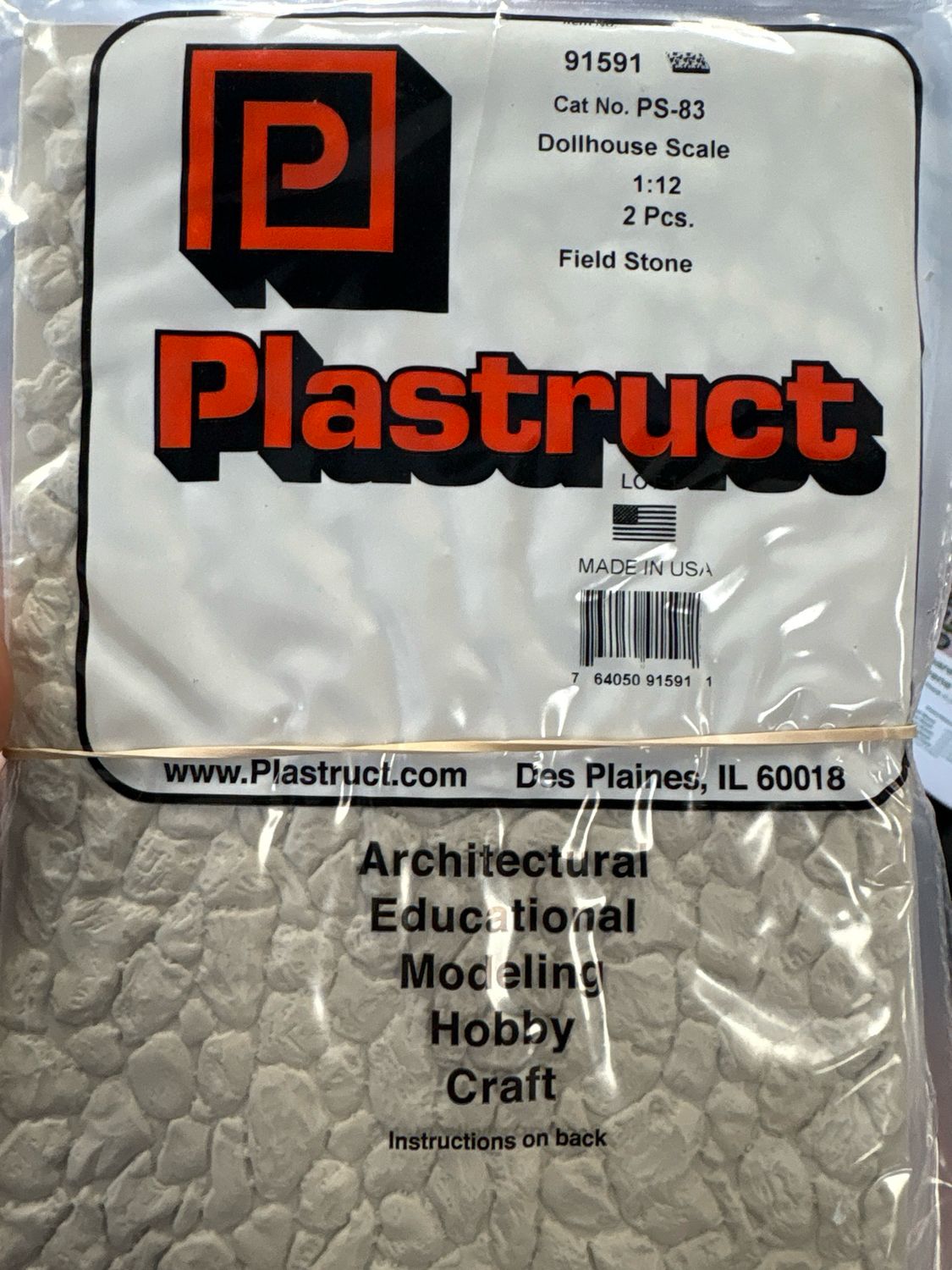 Plastruct Dollhouse Scale Field Stone PS-83 Plastruct Dollhouse Scale Field Stone PS-83