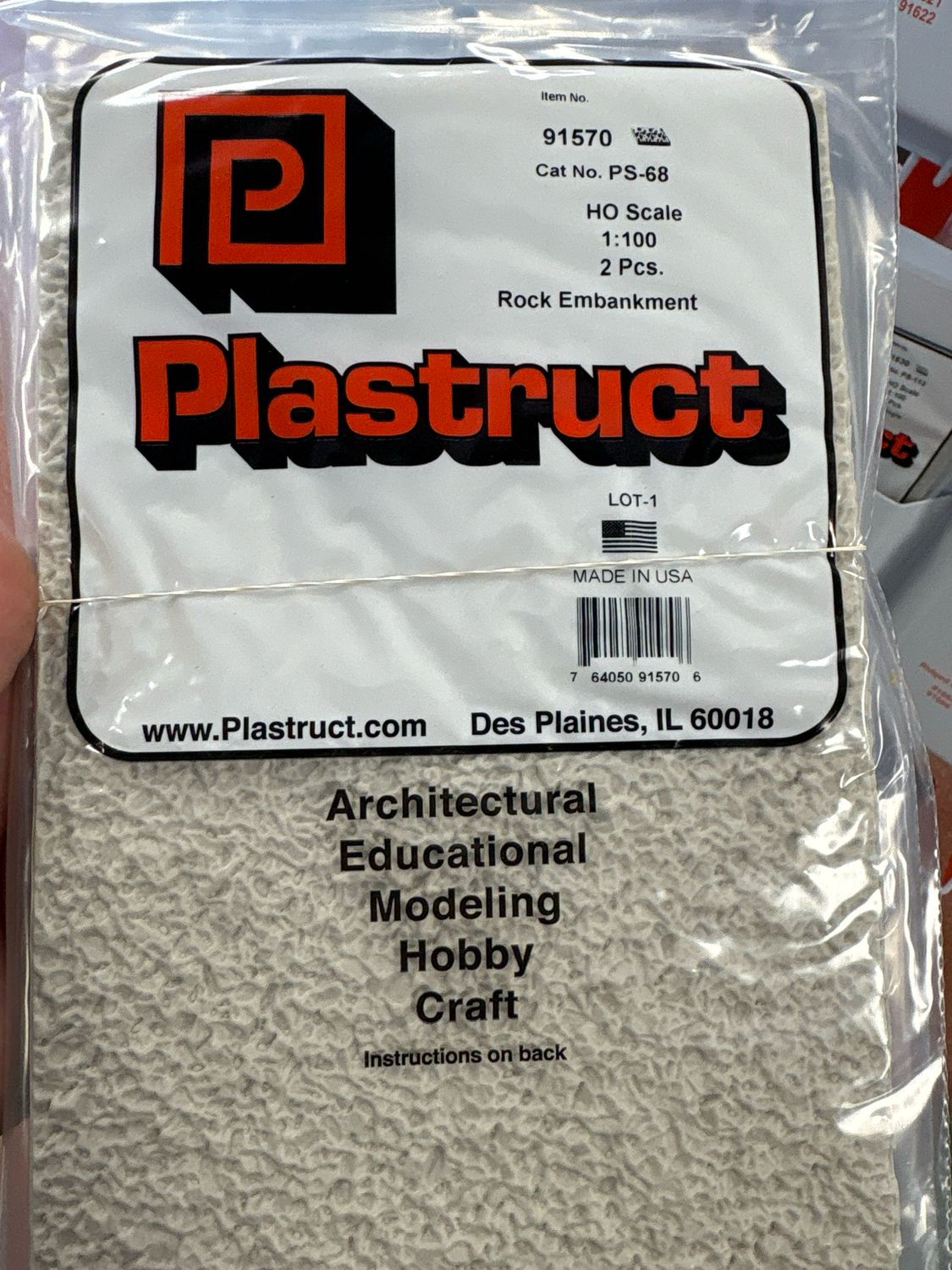 Plastruct HO Scale Rock Embankment PS-68