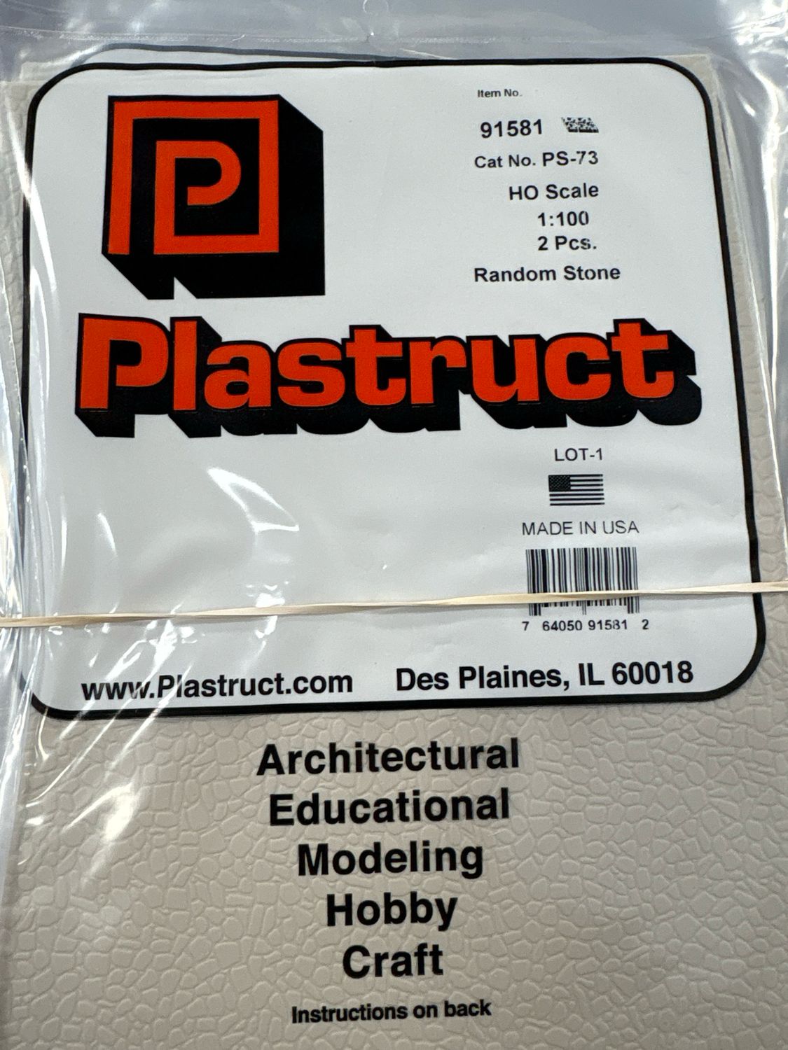 Plastruct HO Scale Random Stone PS-73 Plastruct HO Scale Random Stone PS-73