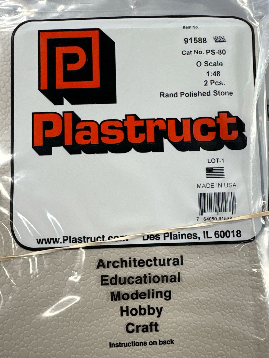 Plastruct O Scale Rand Polished Stone PS-80