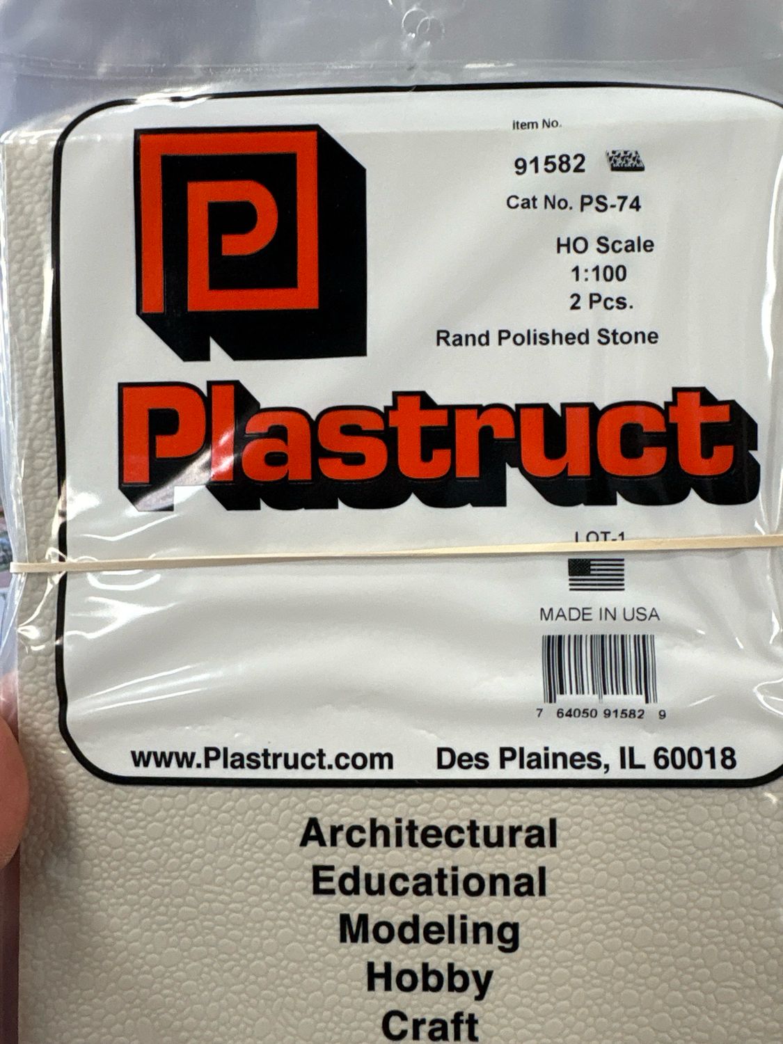 Plastruct HO Scale Rand Polished Stone PS-74