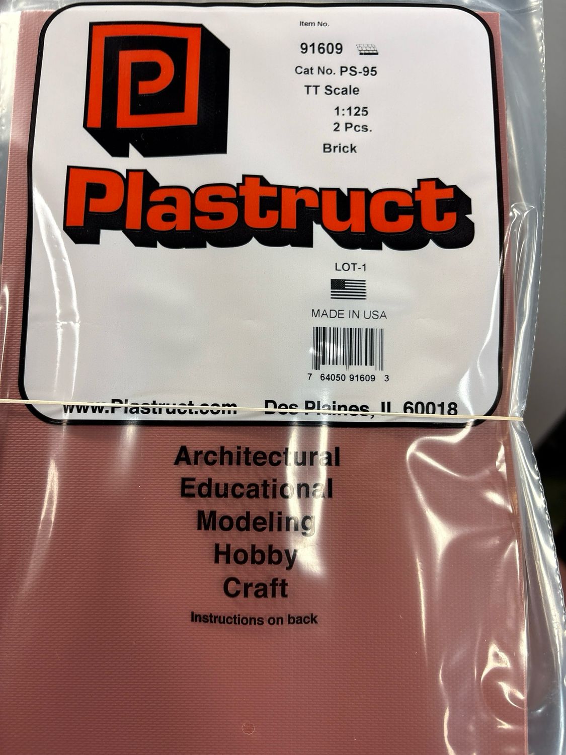 Plastruct TT Scale Brick PS-95 Plastruct TT Scale Brick PS-95