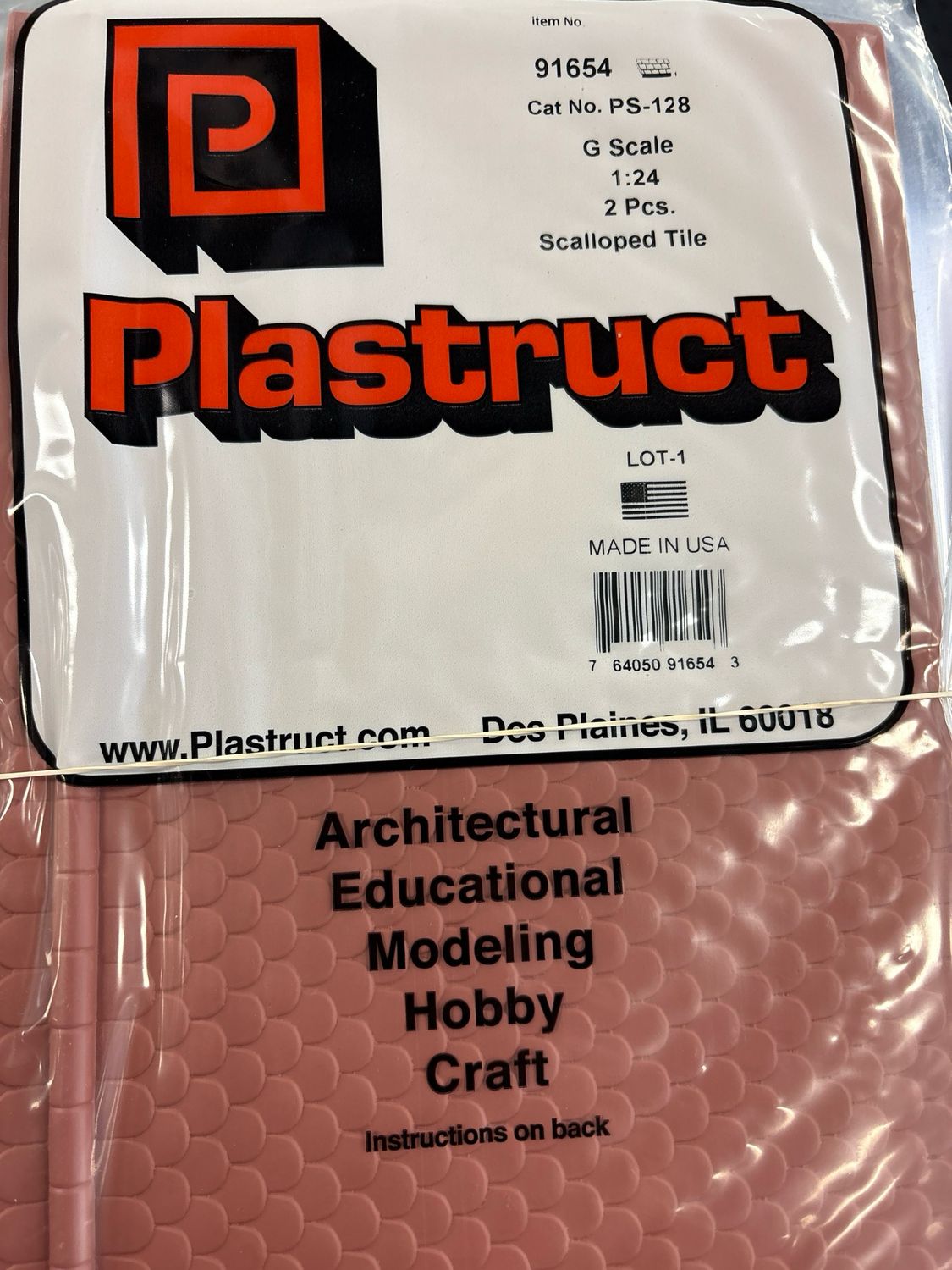 Plastruct G Scale Scalloped Tile PS-128