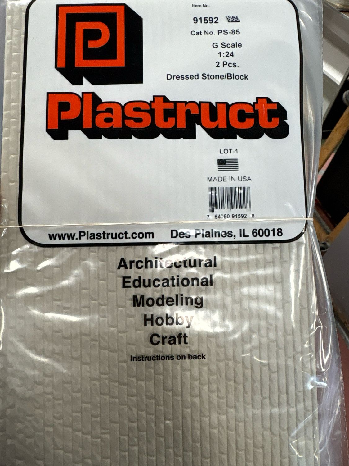 Plastruct G Scale Dressed Stone/Block PS-85