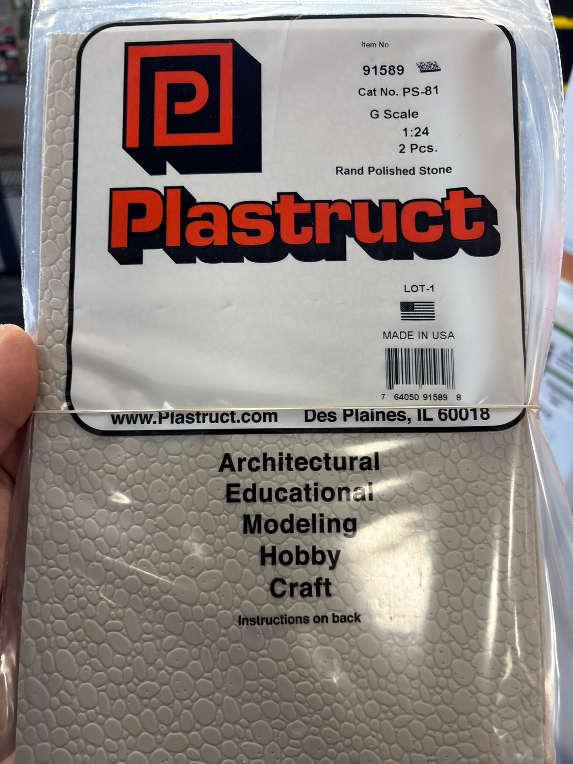 Plastruct G Scale Rand Polished Stone PS-81