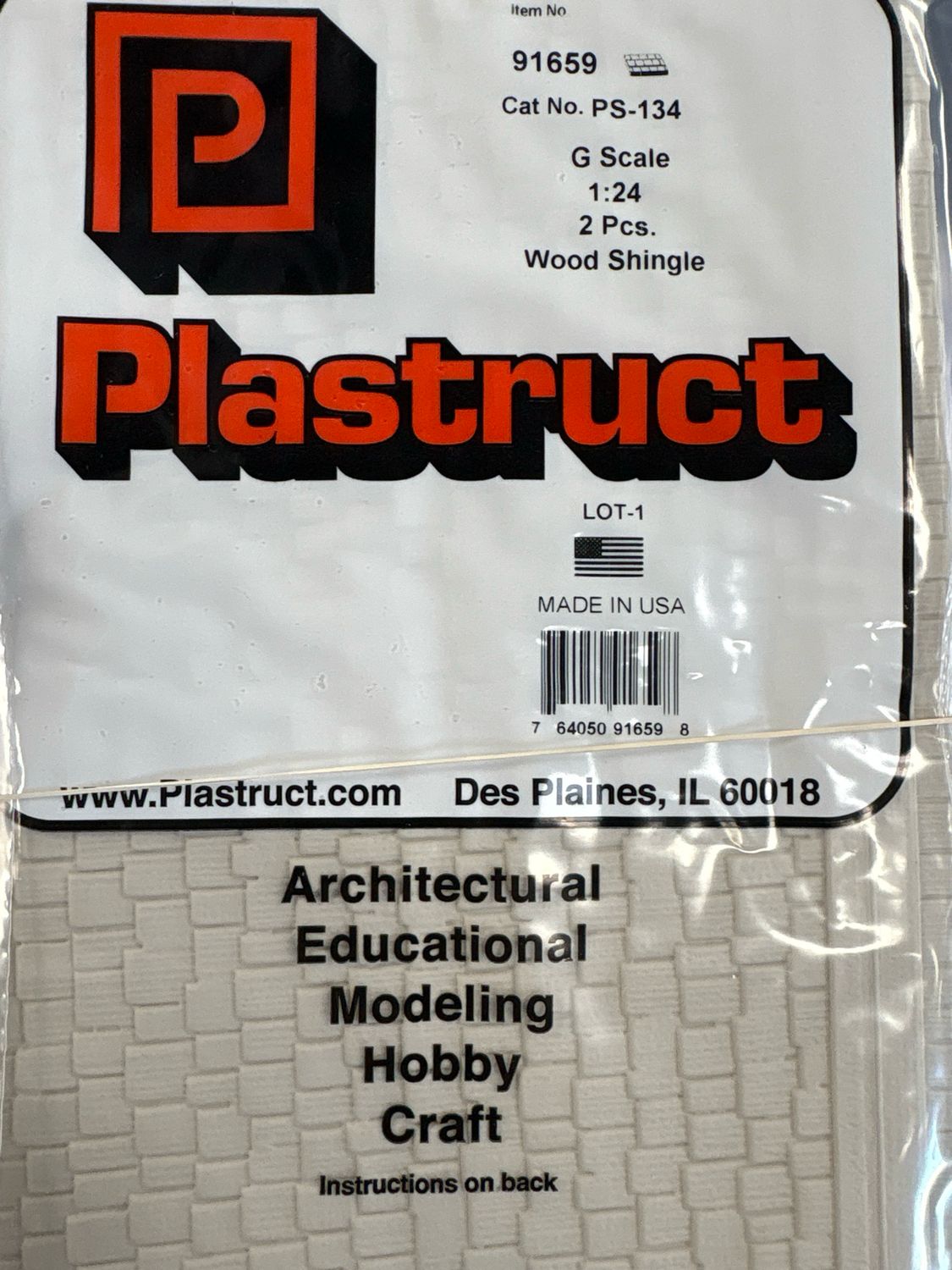 Plastruct G Scale Wood Shingle PS-134