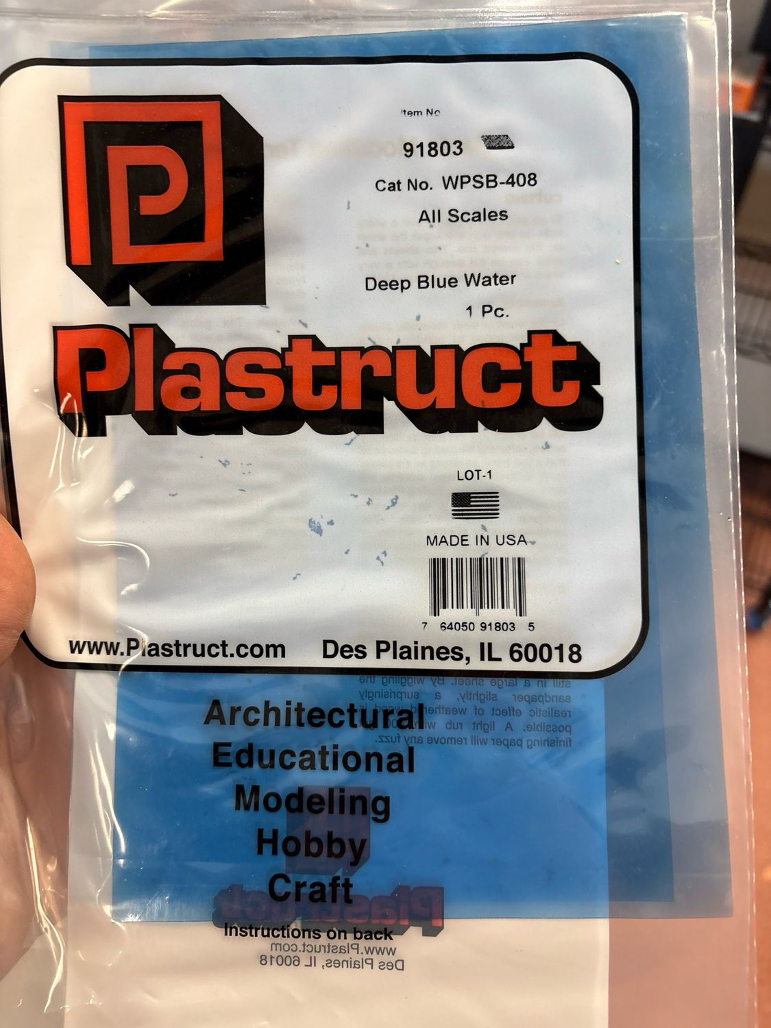 Plastruct All Scales Deep Blue Water WPSB-408