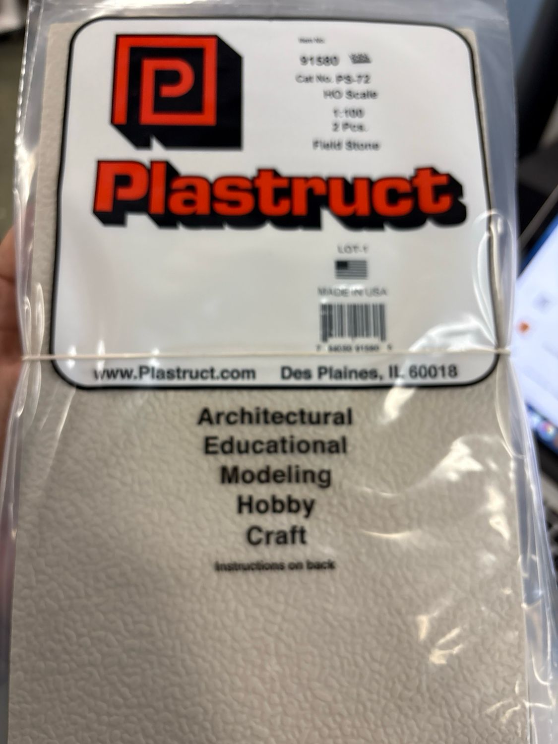 Plastruct HO Scale Field Stone PS-72