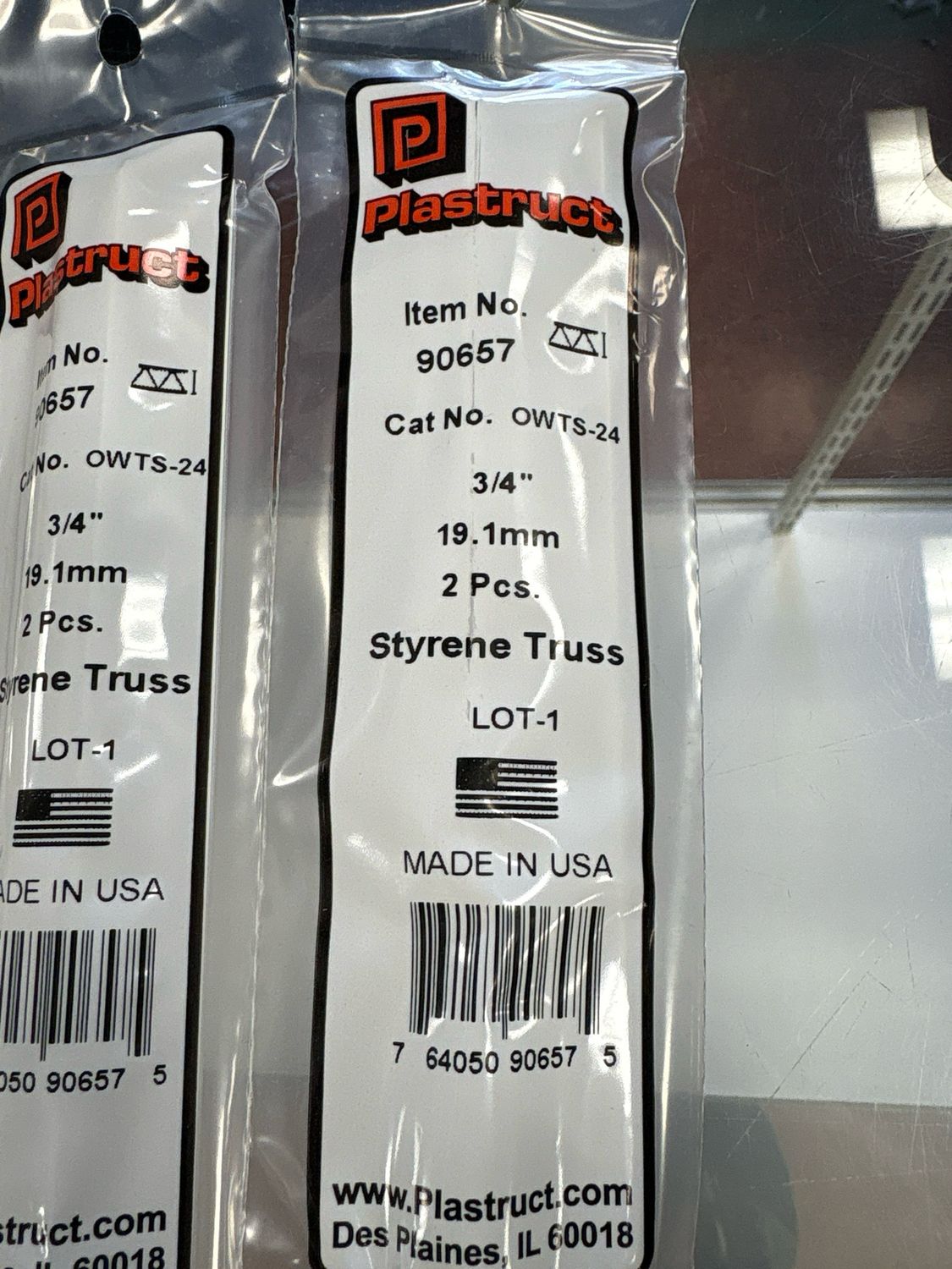 Plastruct Styrene Truss 3/4” OWTS-24