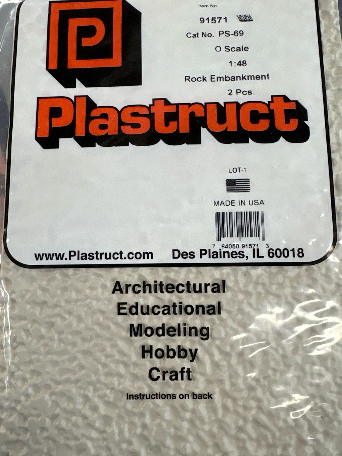 Plastruct O Scale Rock Embankment PS-69
