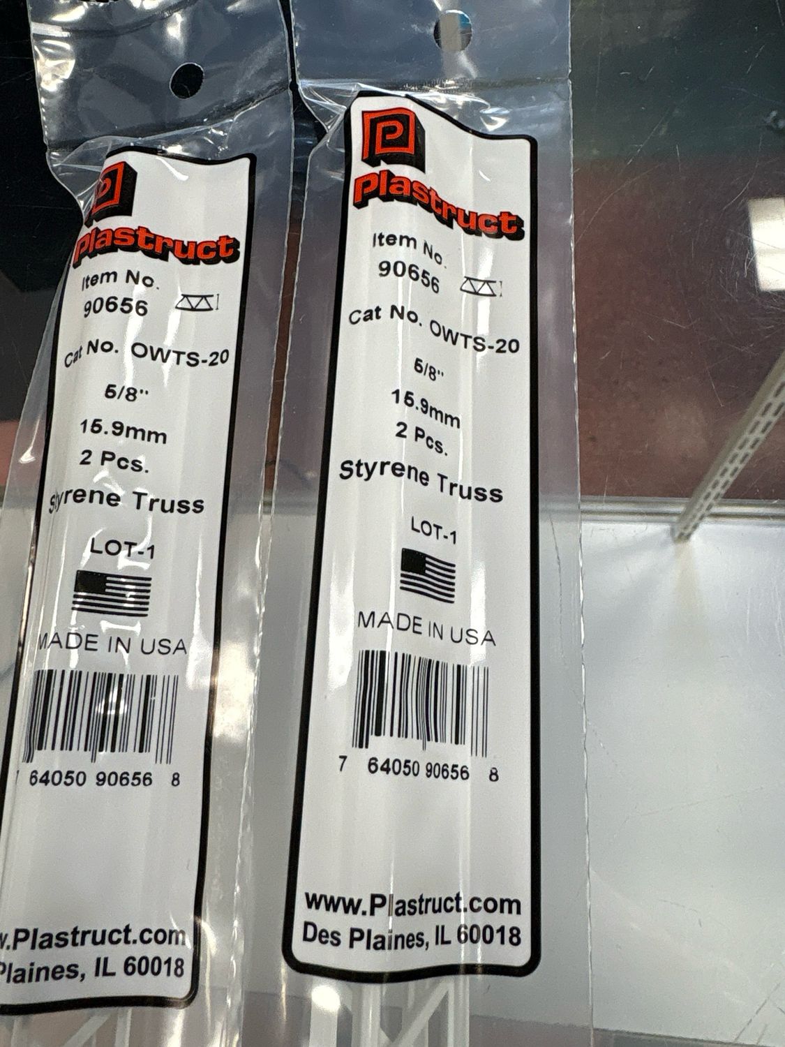 Plastruct Styrene Truss 5/8” OWTS-20