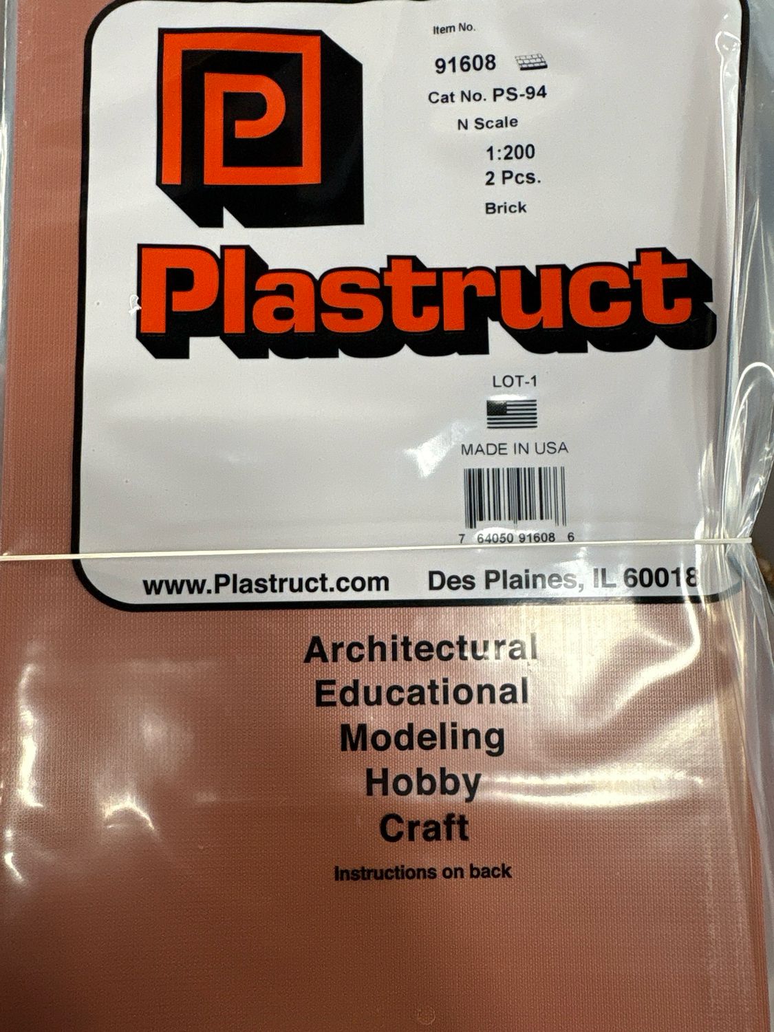 Plastruct N Scale Brick PS-94 Plastruct N Scale Brick PS-94