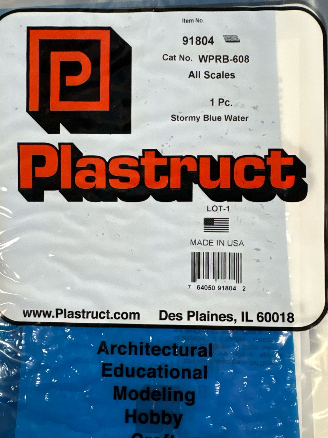 Plastruct All Scales Stormy Blue Water WPRB-608