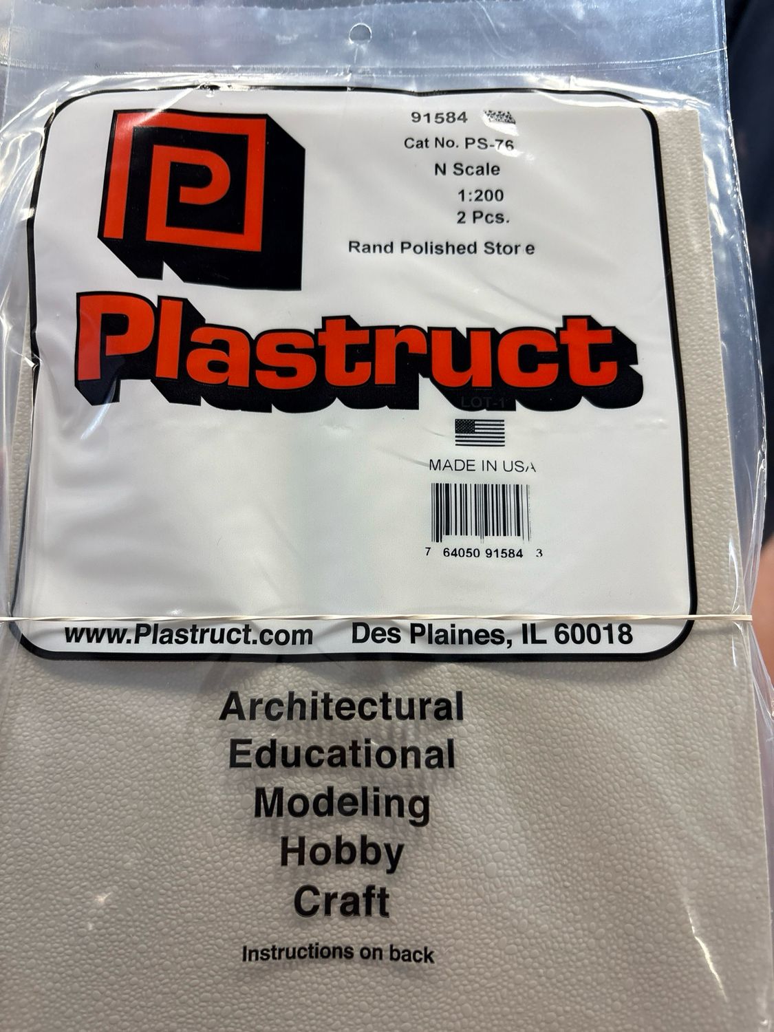 Plastruct N Scale Rand Polished Stone PS-76