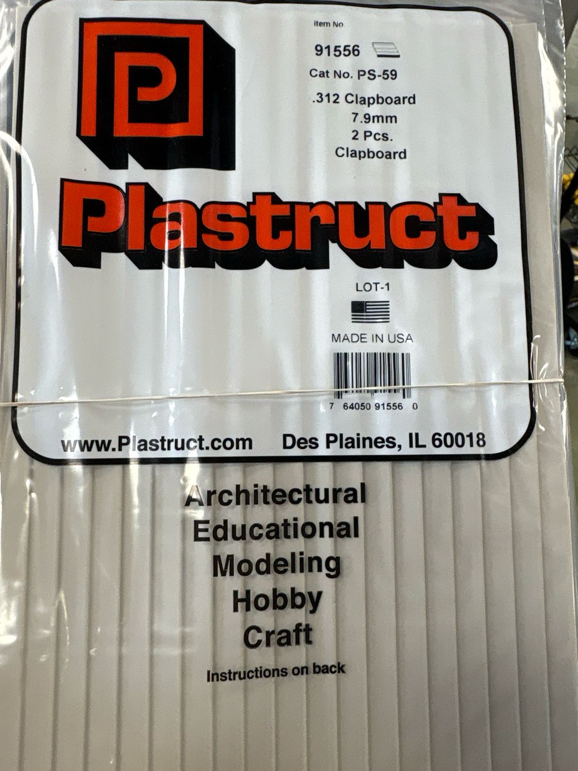 Plastruct .312 Clapboard PS-59