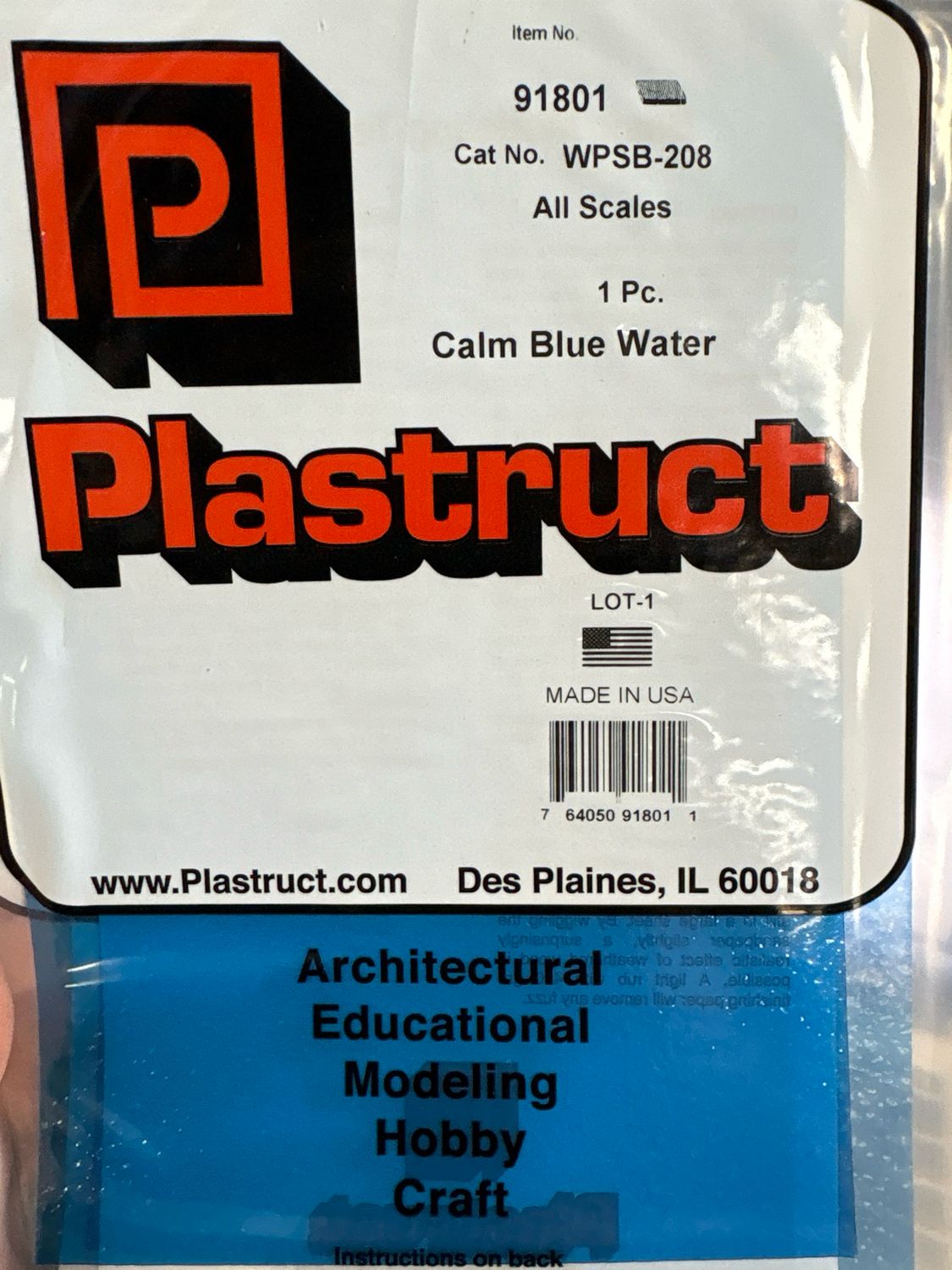 Plastruct All Scales Calm Blue Water WPSB-208