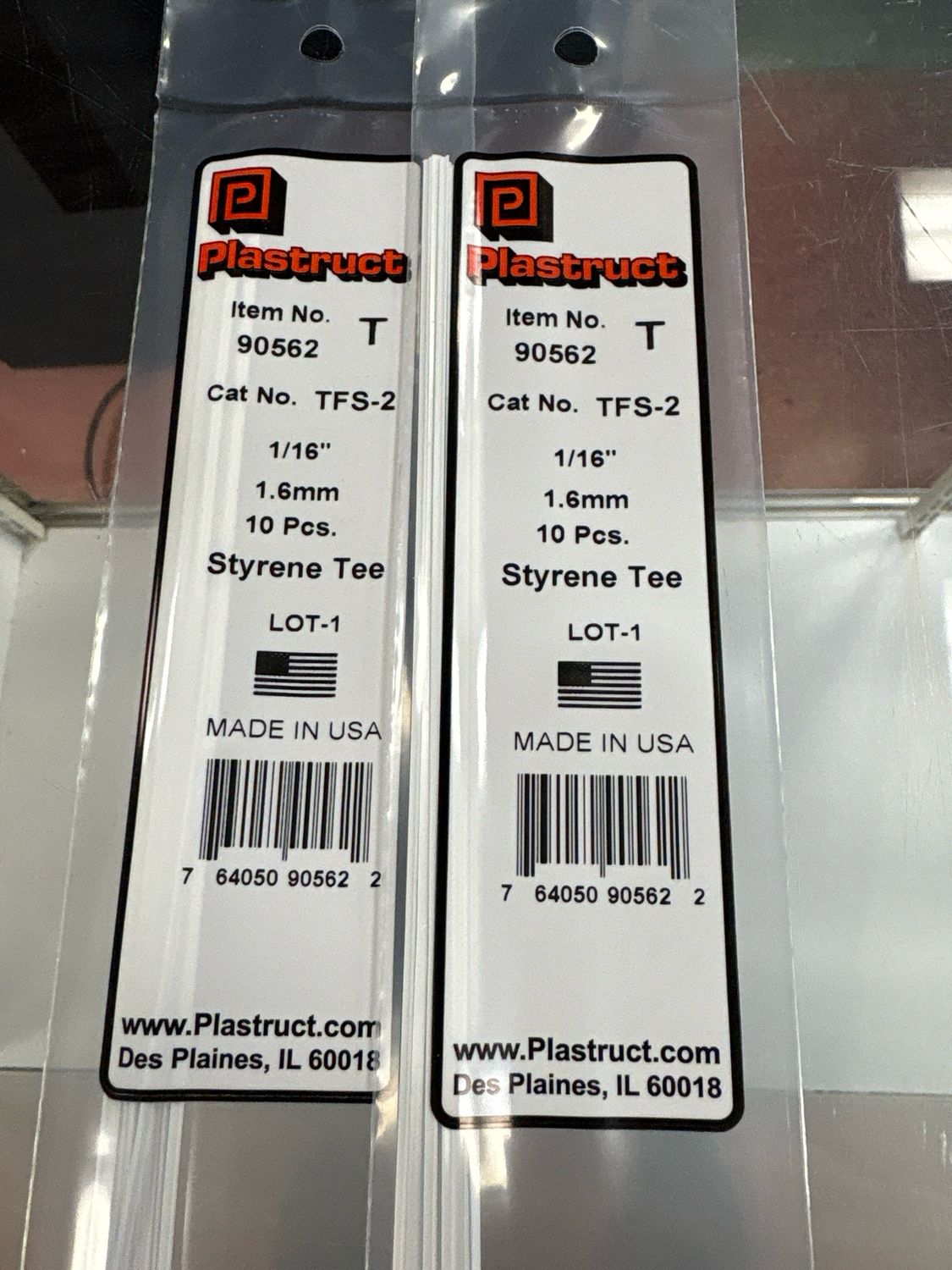 Plastruct Styrene Tee 1/16” Plastruct Styrene Tee 1/16”