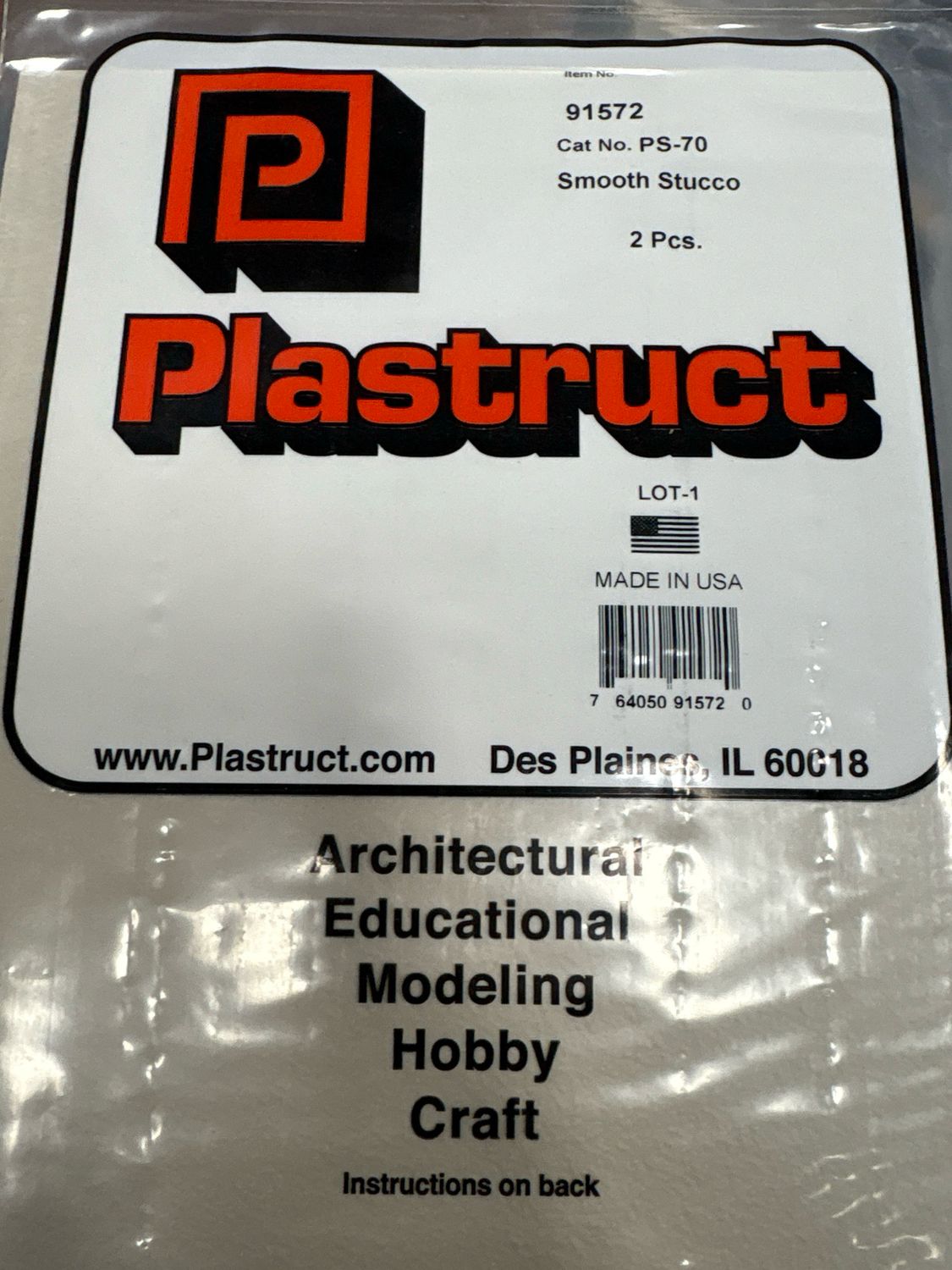 Plastruct Smooth Stucco PS-70