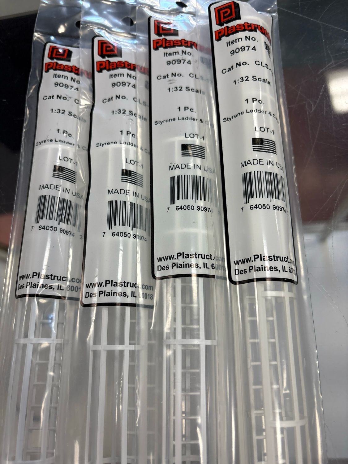 Plastruct 1:32 Scale Styrene Ladder & Cage CLS-12 Plastruct 1:32 Scale Styrene Ladder & Cage CLS-12