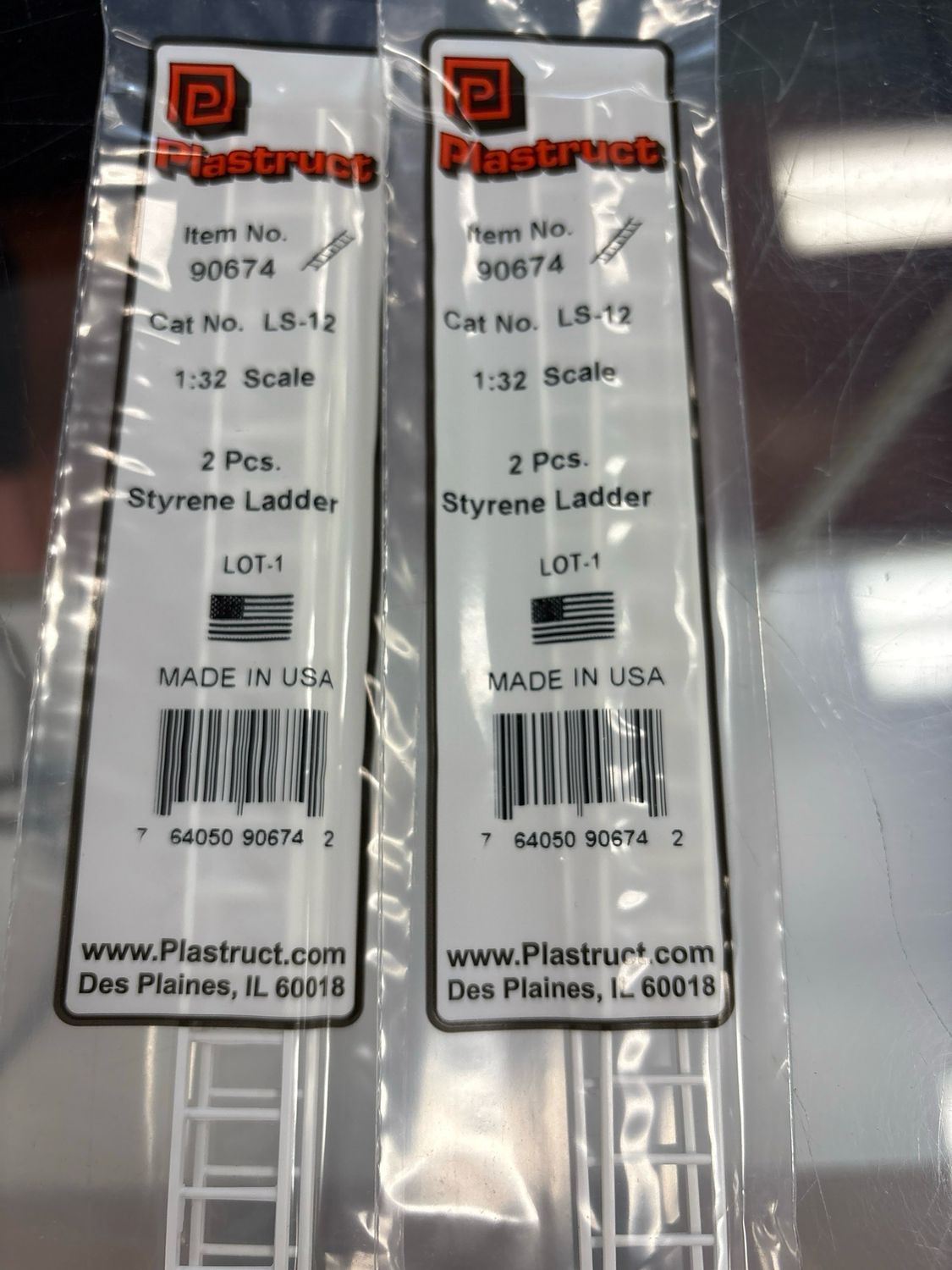 Plastruct Styrene Ladder 1:32 Scale LS-12 Plastruct Styrene Ladder 1:32 Scale LS-12