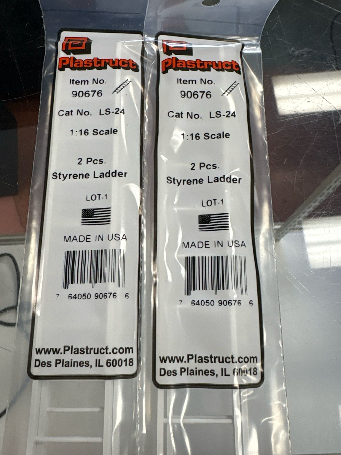 Plastruct Styrene Ladder 1:16 Scale LS-24 Plastruct Styrene Ladder 1:16 Scale LS-24