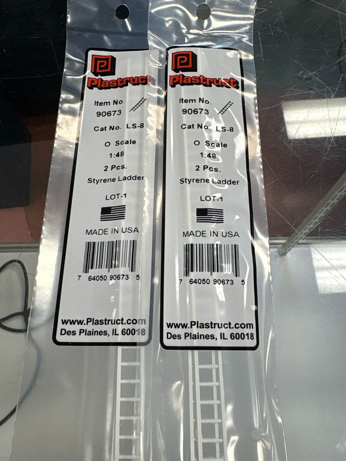 Plastruct Styrene Ladder O Scale LS-8