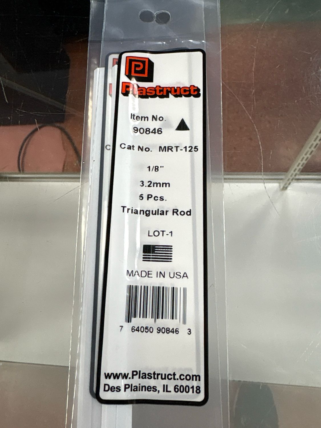 Plastruct 1/8” Triangular Rod MRT-125