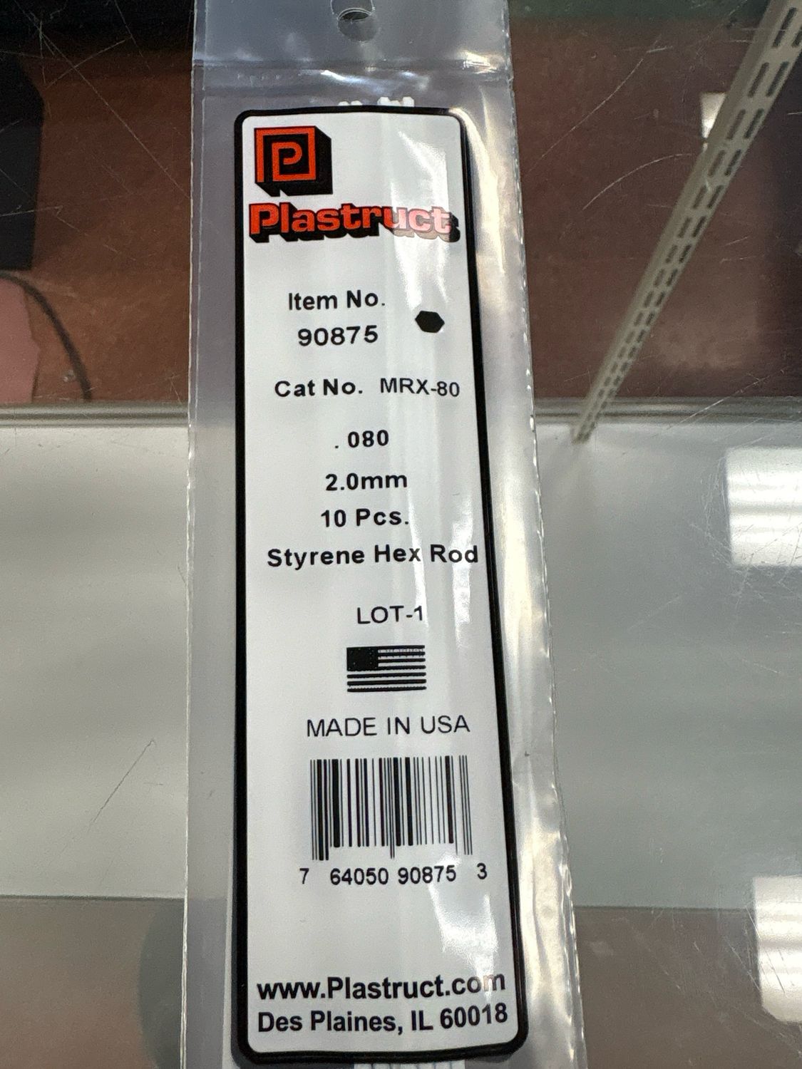 Plastruct .080 Styrene He. Rod MRX-80 Plastruct .080 Styrene He. Rod MRX-80