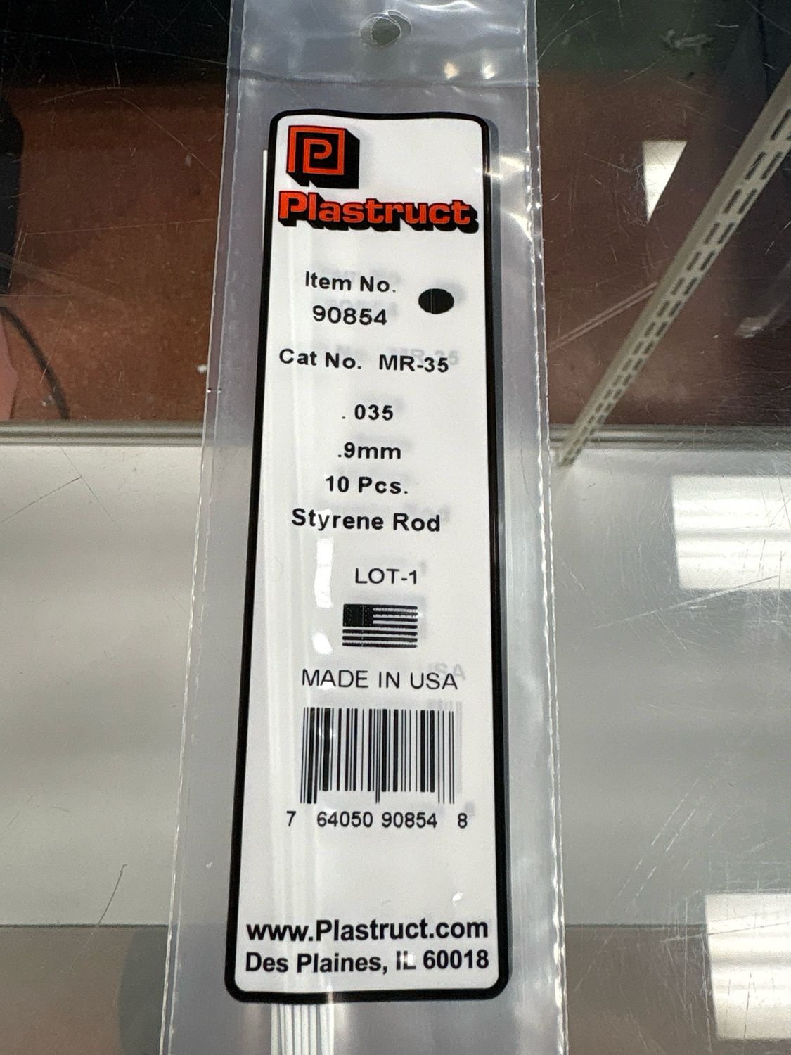 Plastruct .035 Styrene Rod MR-35 Plastruct .035 Styrene Rod MR-35