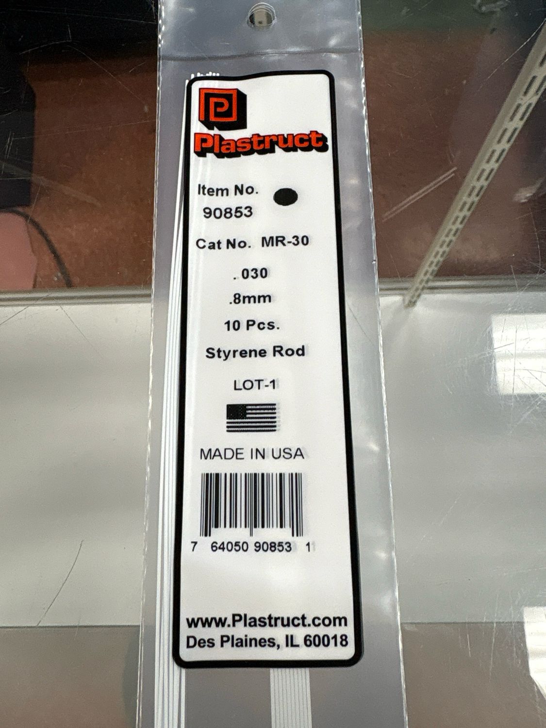 Plastruct .030 Styrene Rod MR-30