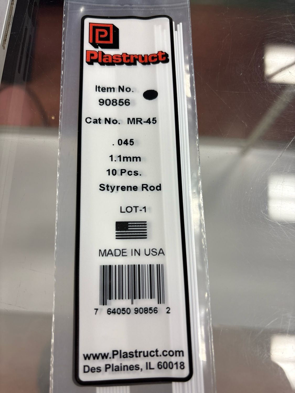Plastruct .045 Styrene Rod MR-45 Plastruct .045 Styrene Rod MR-45