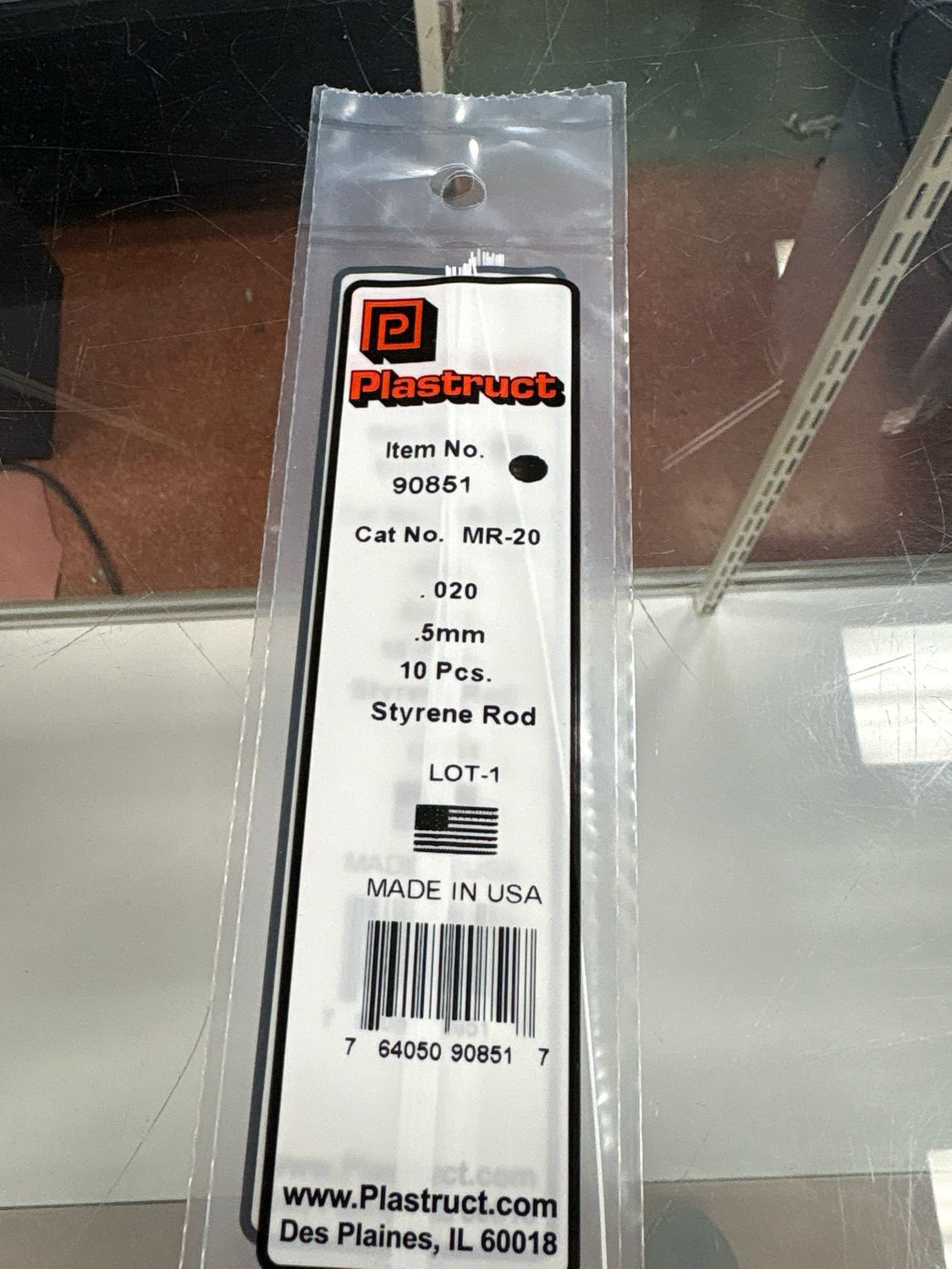 Plastruct .020 Styrene Rod MR-20