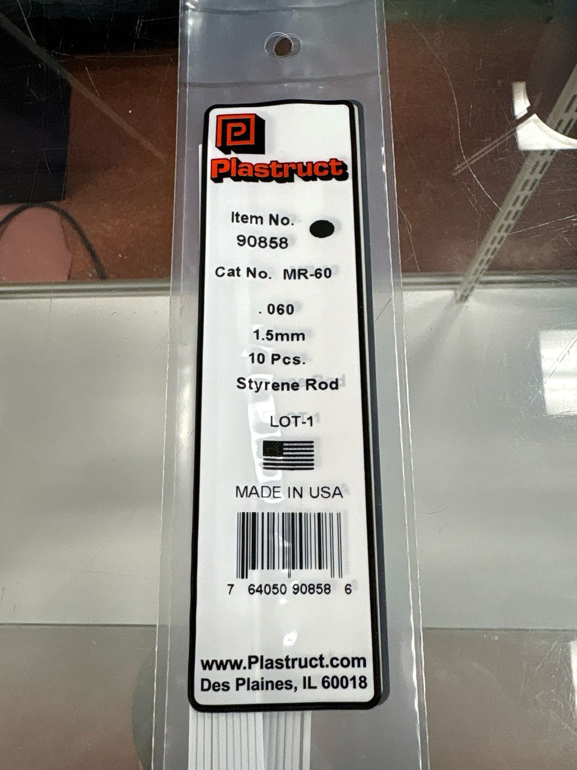 Plastruct .060 Styrene Rod MR-60