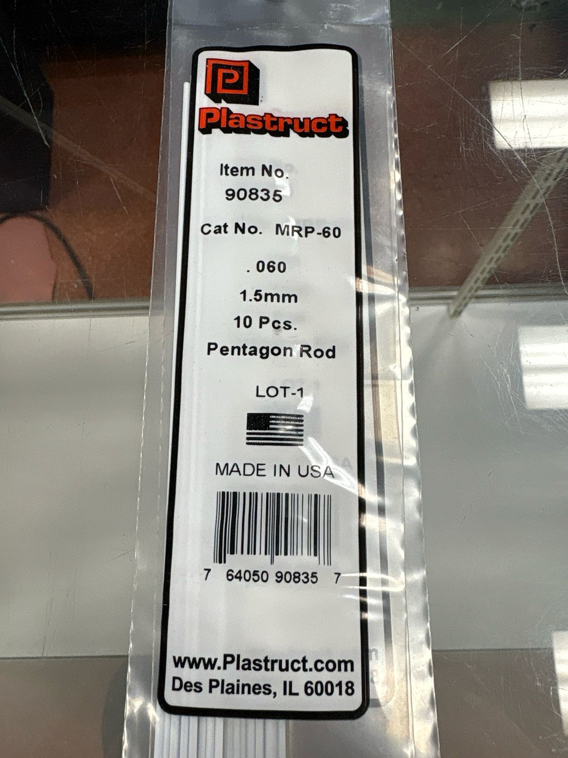 Plastruct .060 Pentagon Rod MRP-60 Plastruct .060 Pentagon Rod MRP-60