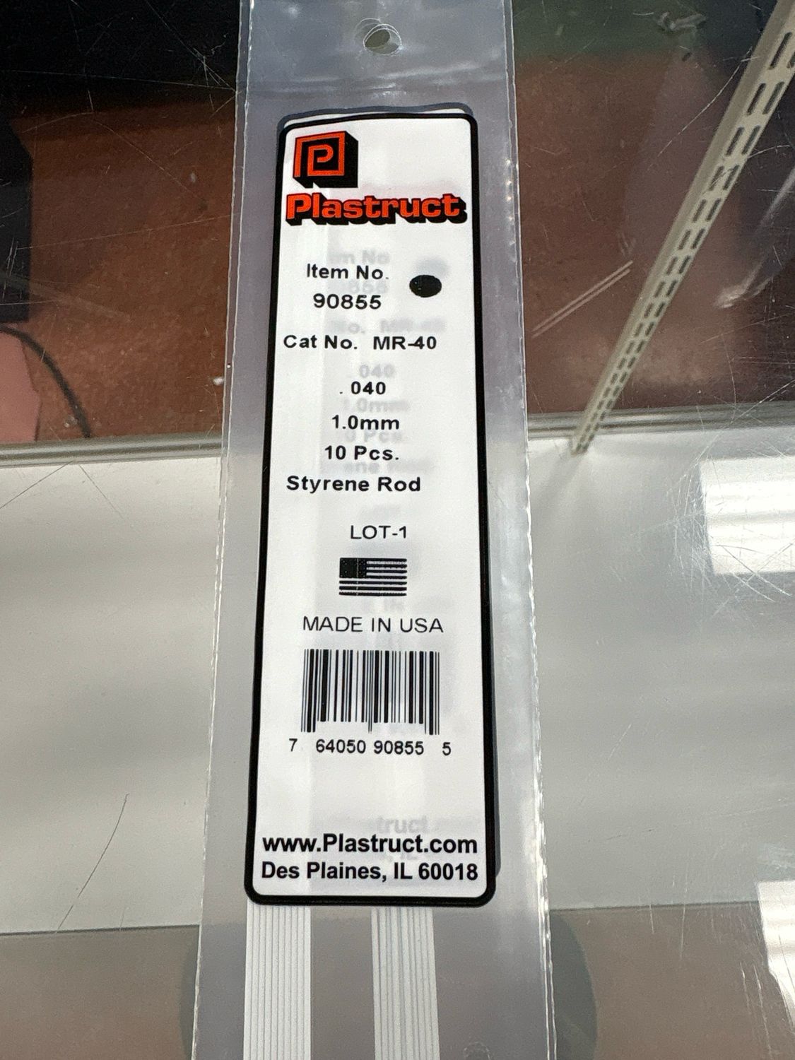 Plastruct .040 Styrene Rod MR-40 Plastruct .040 Styrene Rod MR-40