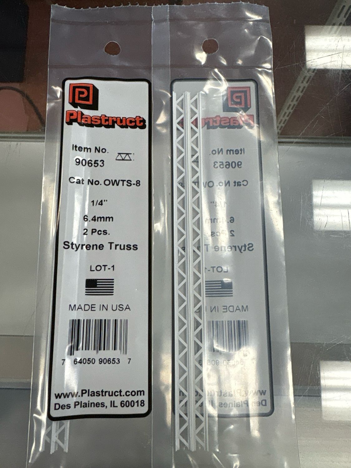 Plastruct 1/4” Styrene Truss OWTS-8