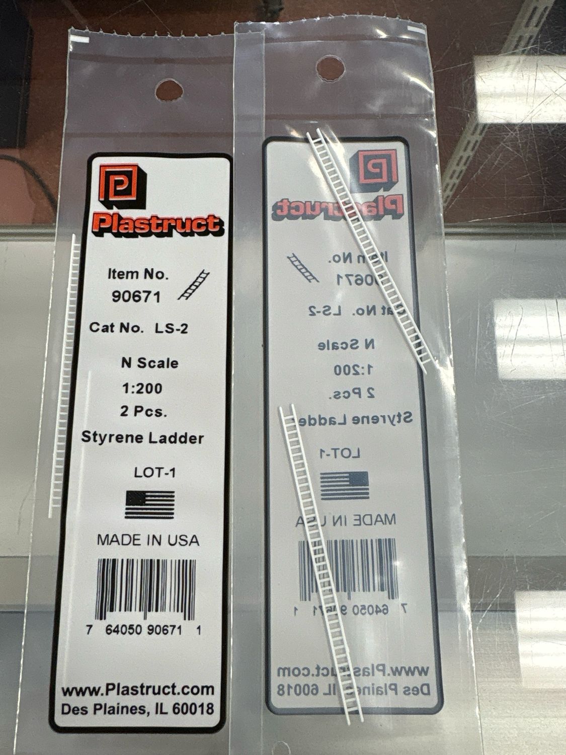 Plastruct N Scale Styrene Ladder LS-2