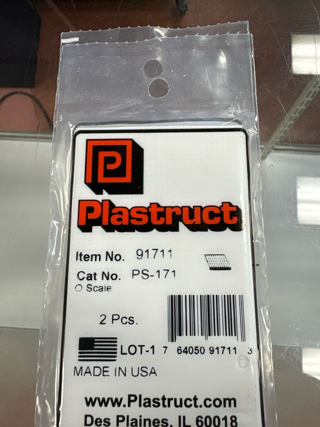 Plastruct O Scale Runner Tread Sheet PS-171 Plastruct O Scale Runner Tread Sheet PS-171