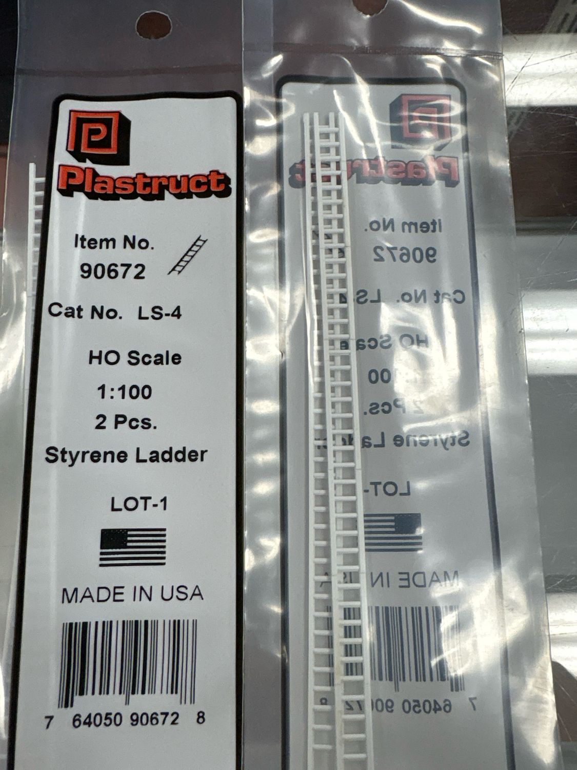 Plastruct HO Scale Styrene Ladder LS-4