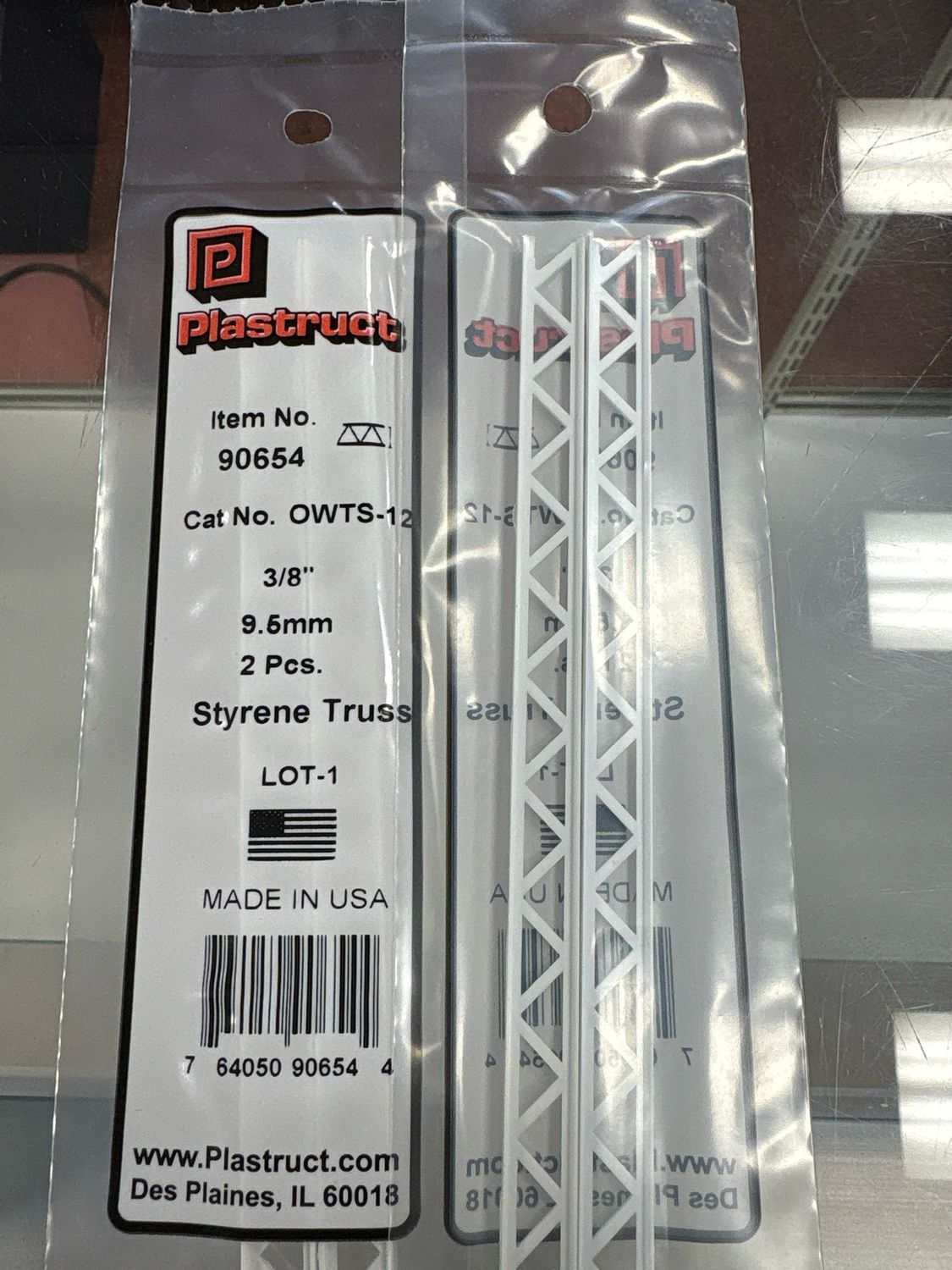 Plastruct 3/8” Styrene Truss OWTS-12