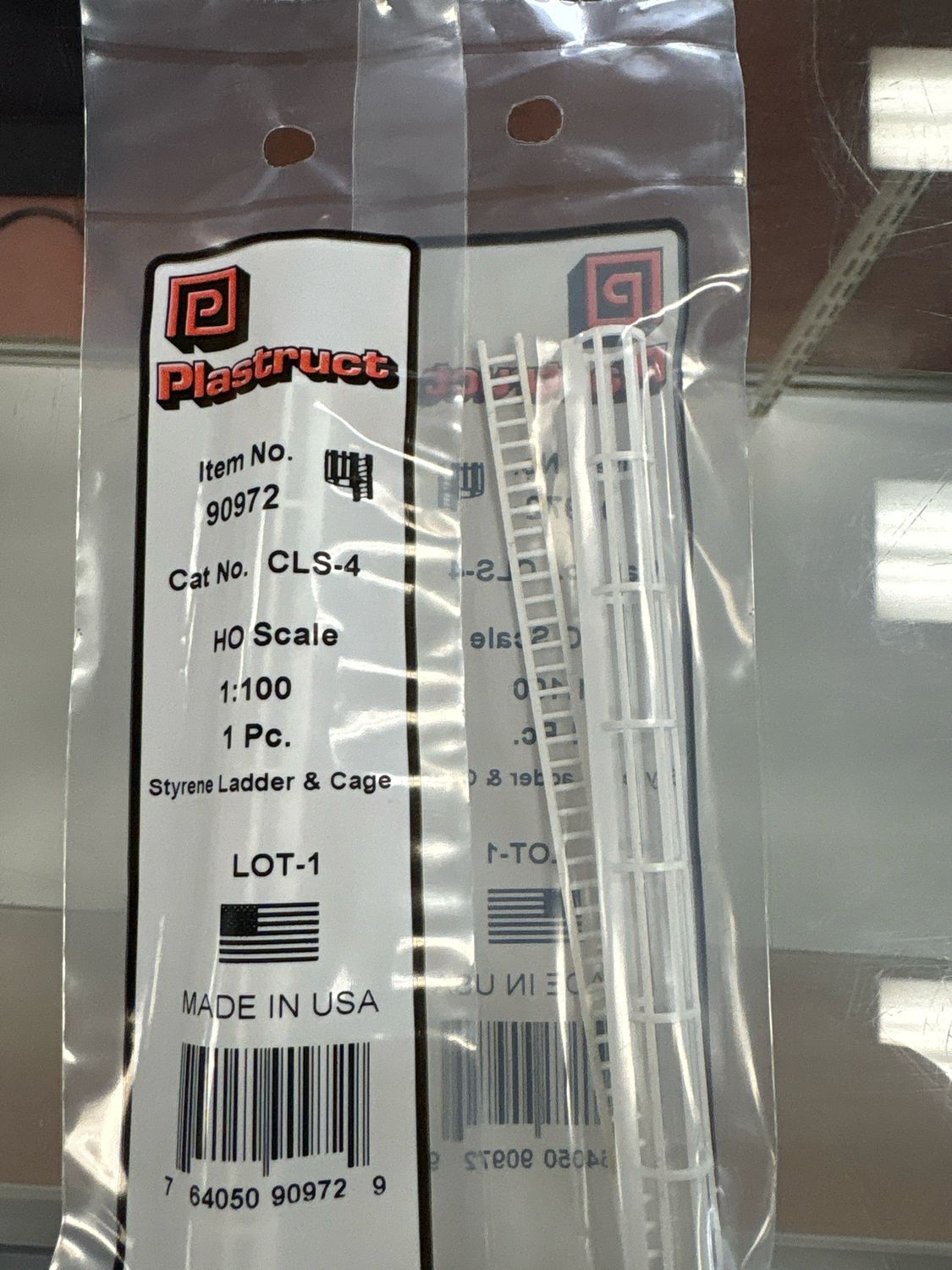 Plastruct HO Scale Styrene Ladder &amp; Cage CLS-4
